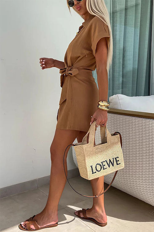 Saskia | Casual Linen Jumpsuit with Lapel