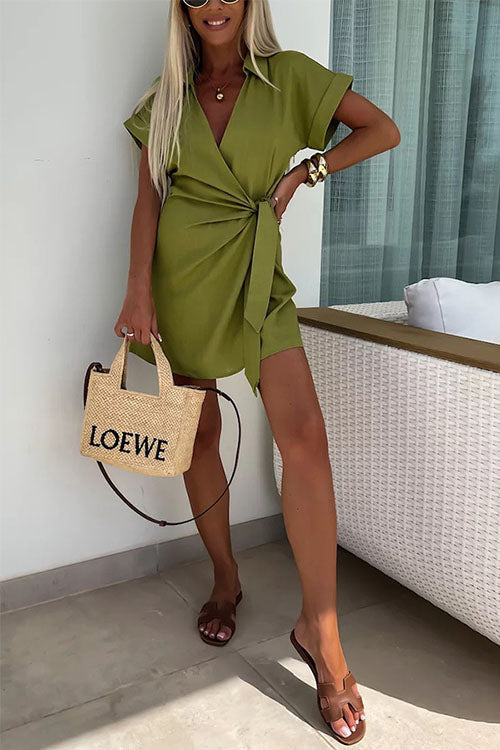 Saskia | Casual Linen Jumpsuit with Lapel