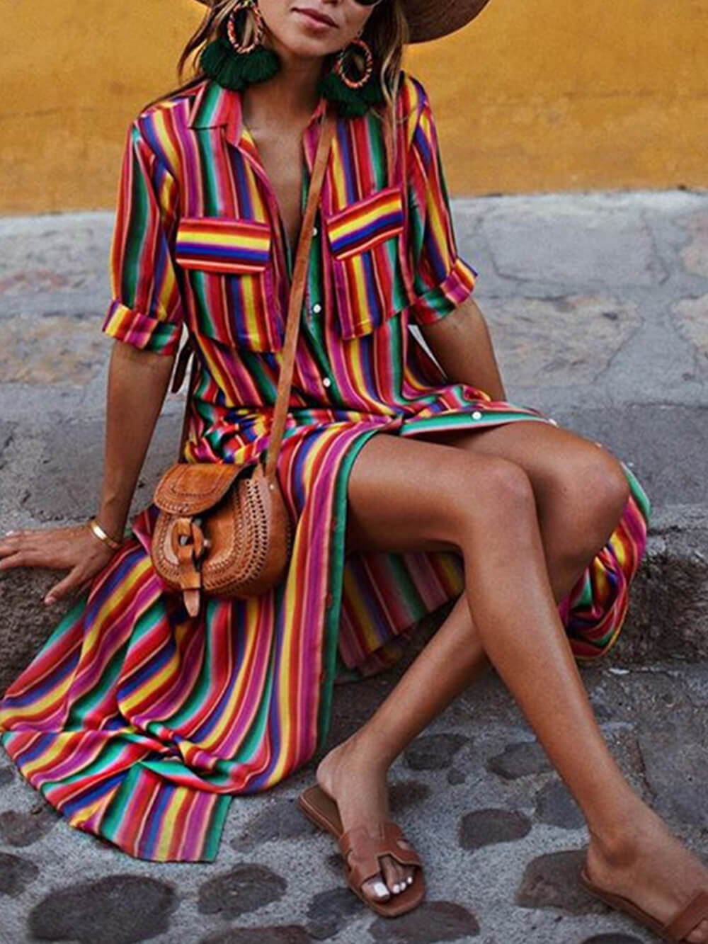 Rivera | Striped Shirt Maxi Skirt – Wells & Rose