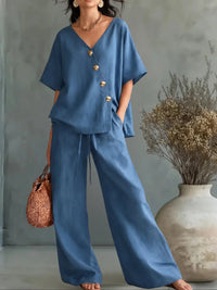 Greta | Complete V-Neck with Buttons
