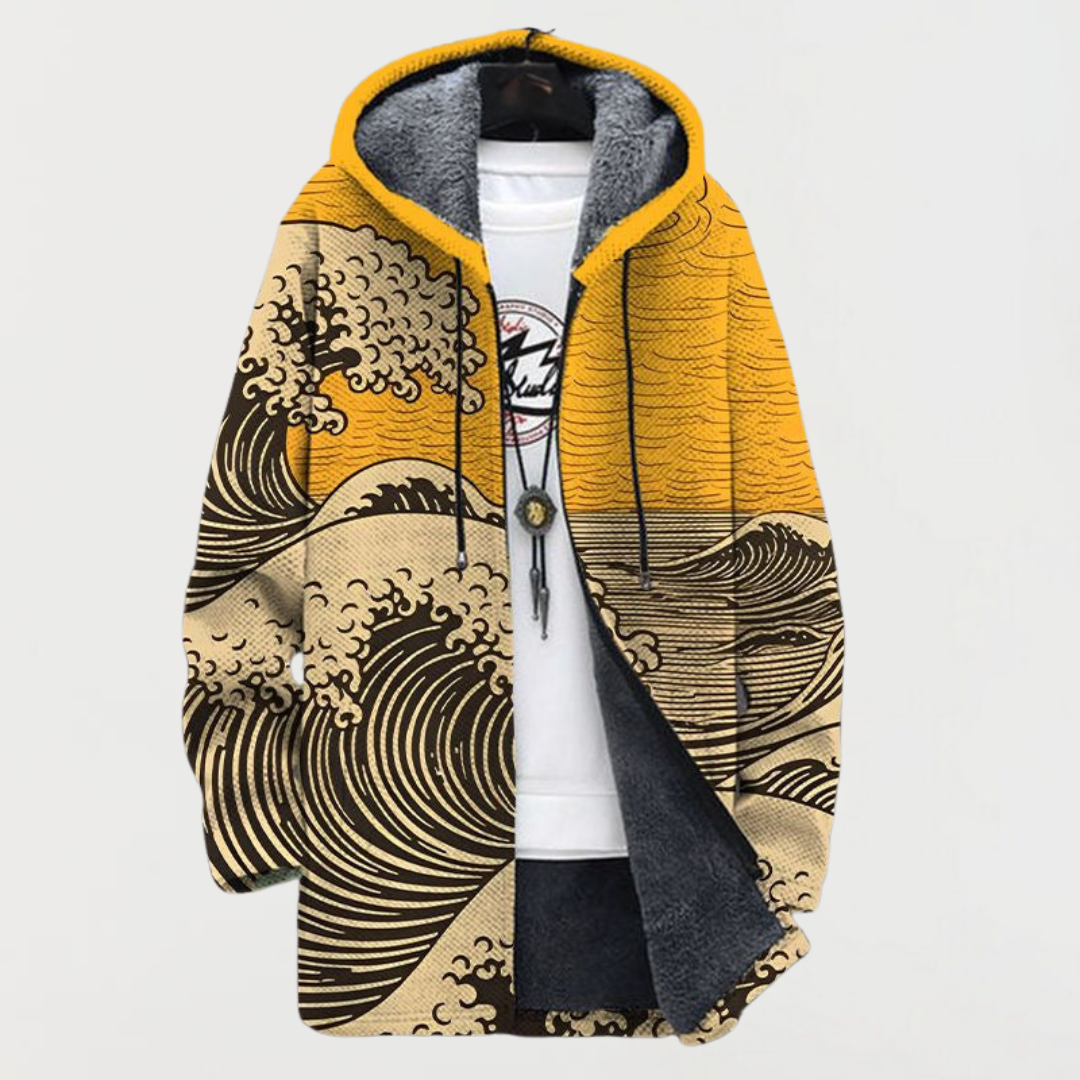Lennox | Wave Print Coat – Wells & Rose