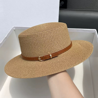 Audrey - Straw Wide Brim Top Hat