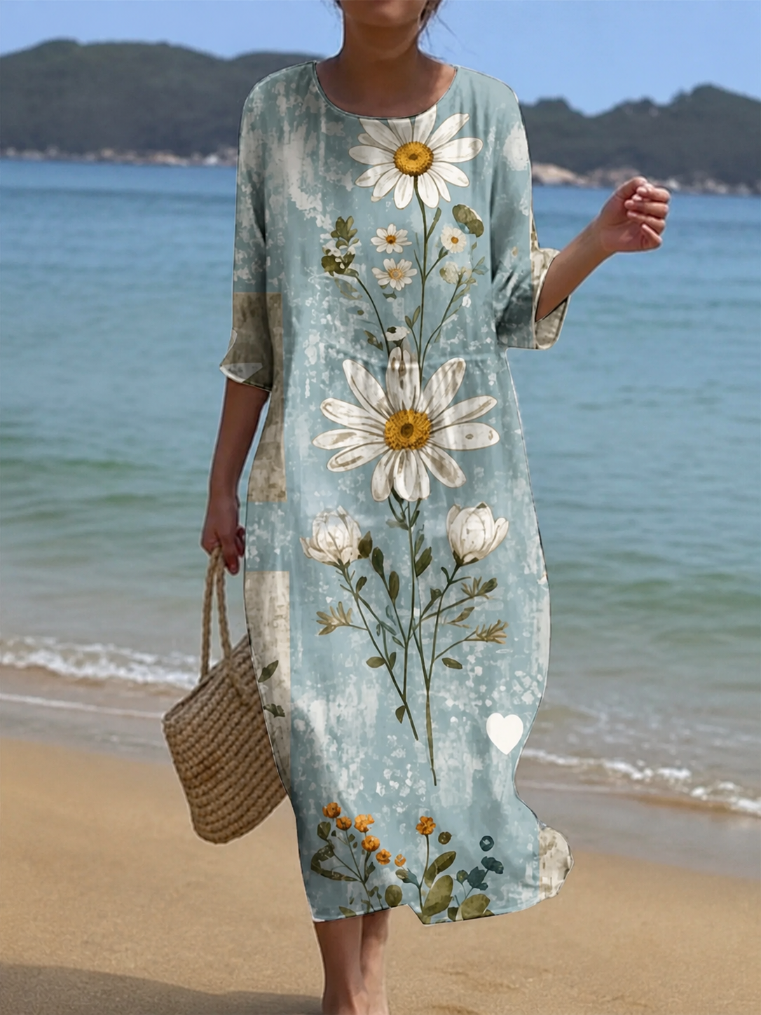 Women's Casual Dress with Floral Print