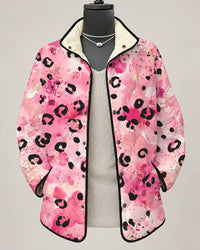 Rosalie | Watercolor Leopard Quilted Jacket