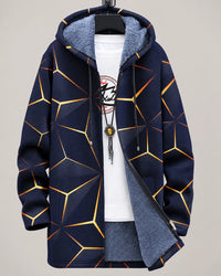 Celestine Geometric Hooded Jacket