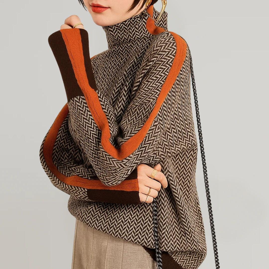 Martina | High Collar Pullover – Wells & Rose