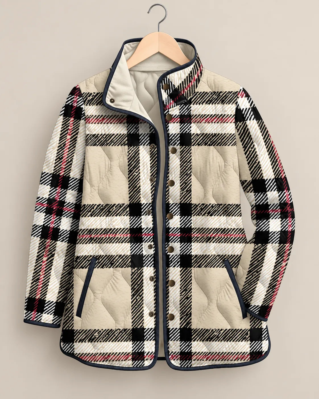 Camille Classic Plaid Quilted Jacket