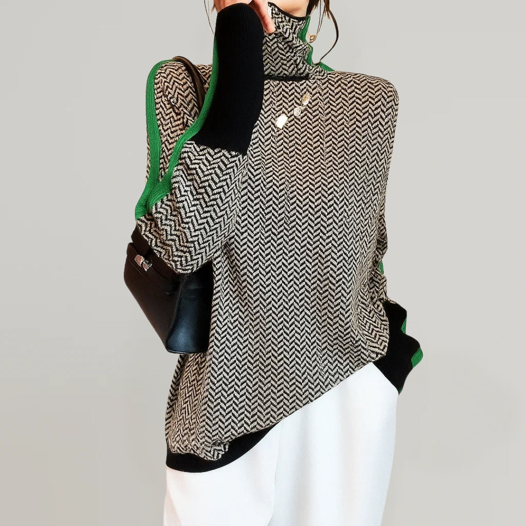 Martina | High Collar Pullover – Wells & Rose