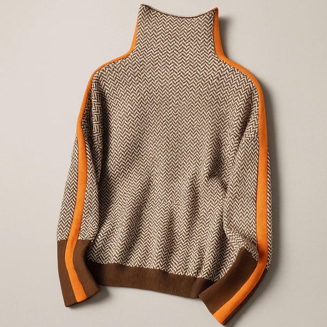 Martina | High Collar Pullover – Wells & Rose