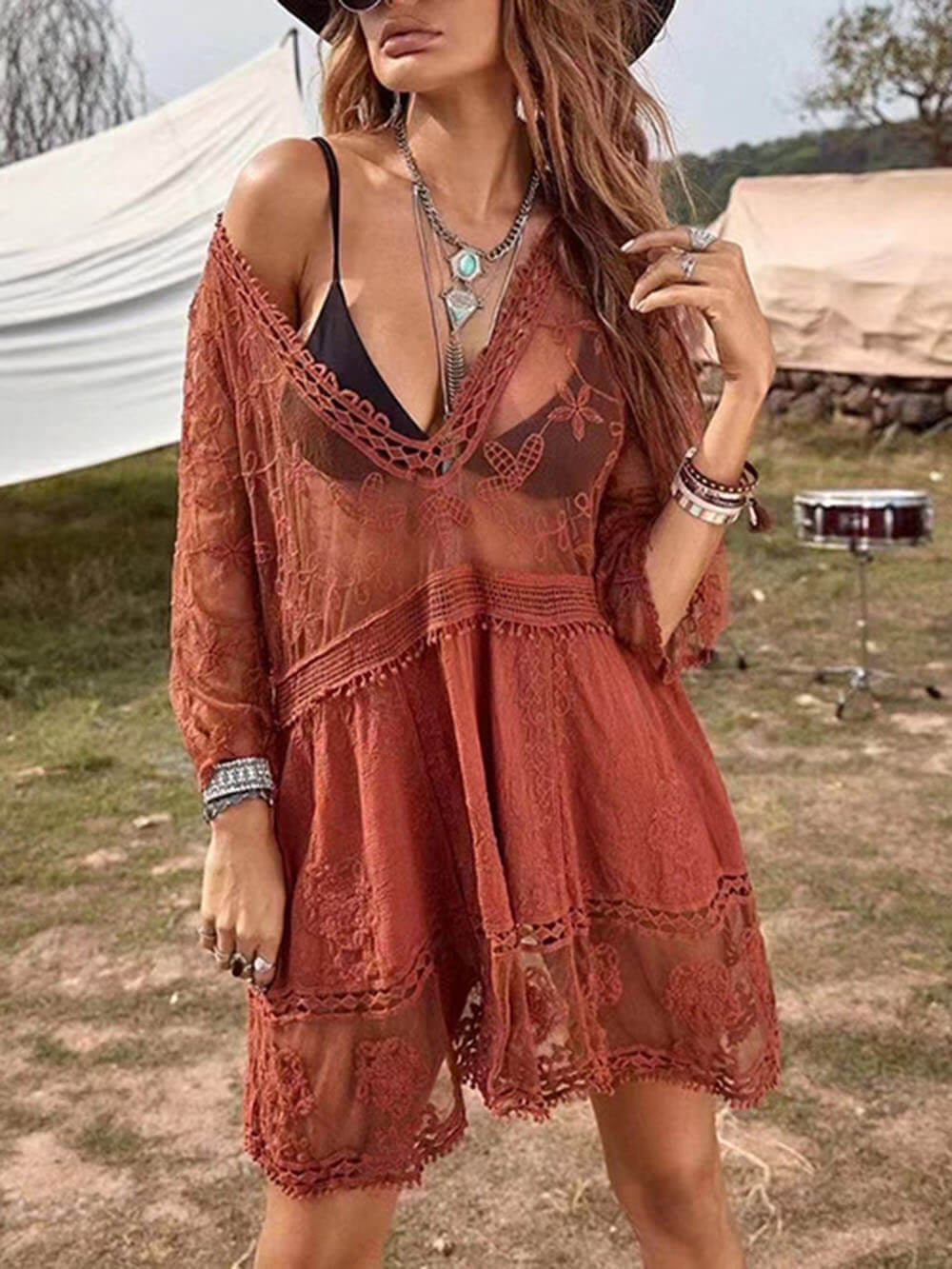 Selene | Openwork Beach Cover-Up – Wells & Rose