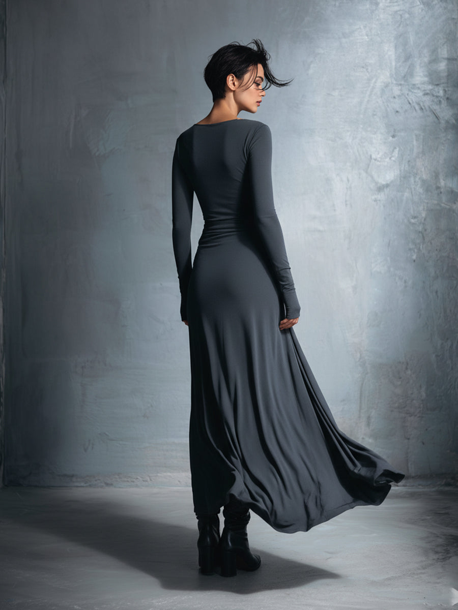 NAOMIE | Wrap-Knot Maxi Dress