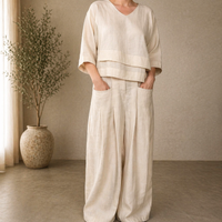 Clara | Wide Minimalist Two-Piece Set