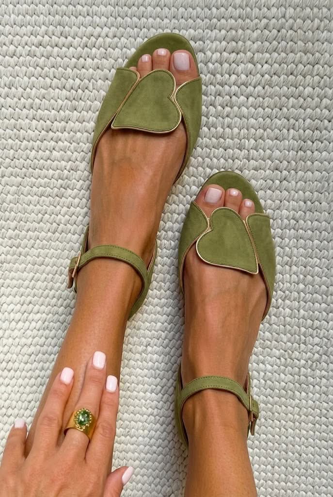 Charlie | Ankle-Strap Heart Motif Sandal
