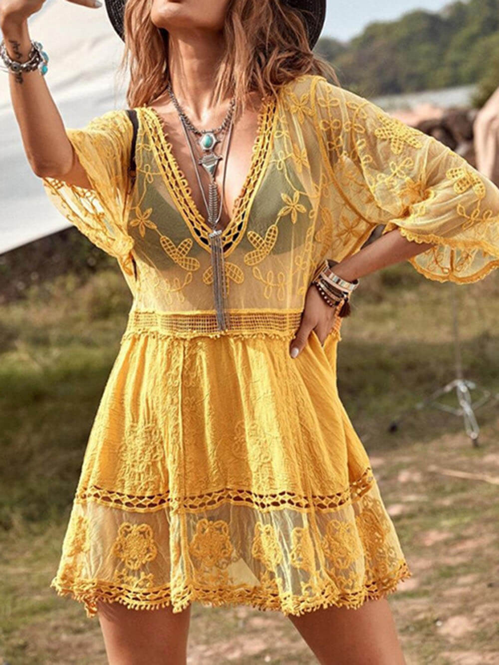 Selene | Openwork Beach Cover-Up – Wells & Rose