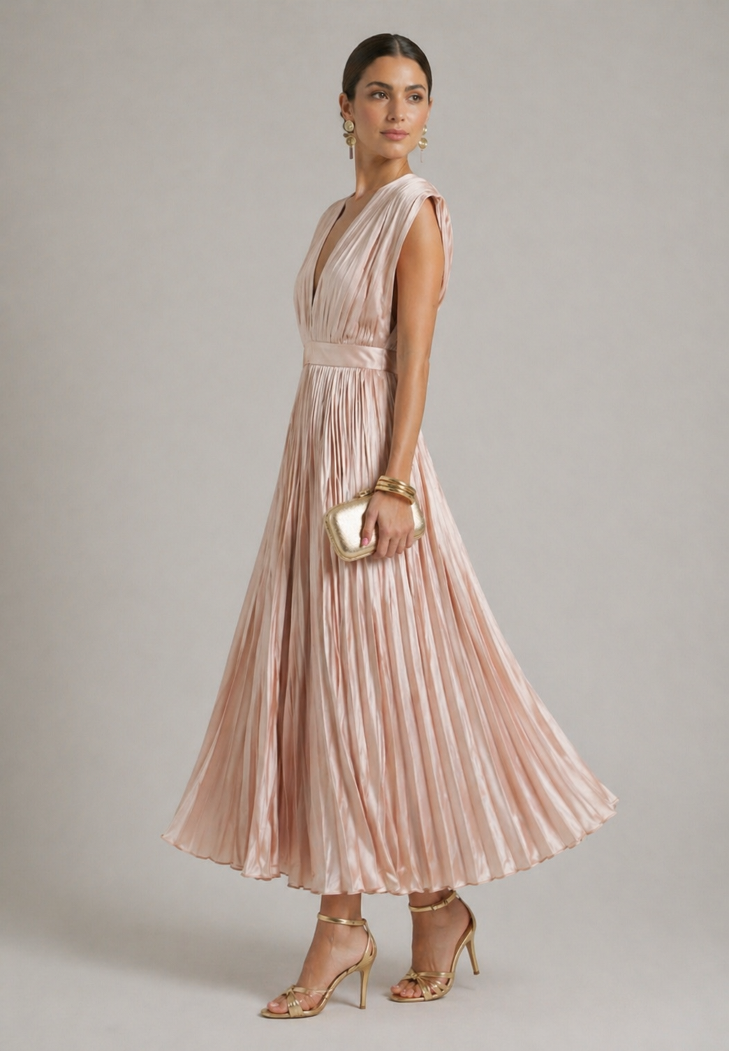 Ellis & Johnson™  | Timeless Pleated Midi Dress