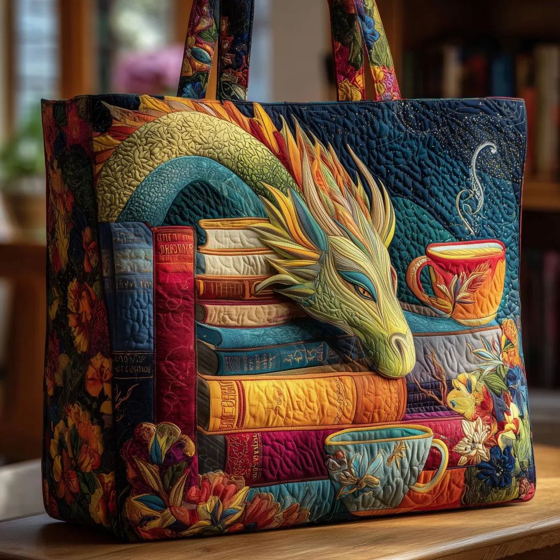 Artisanal Tote Bag - Dragon Front Free and Mug