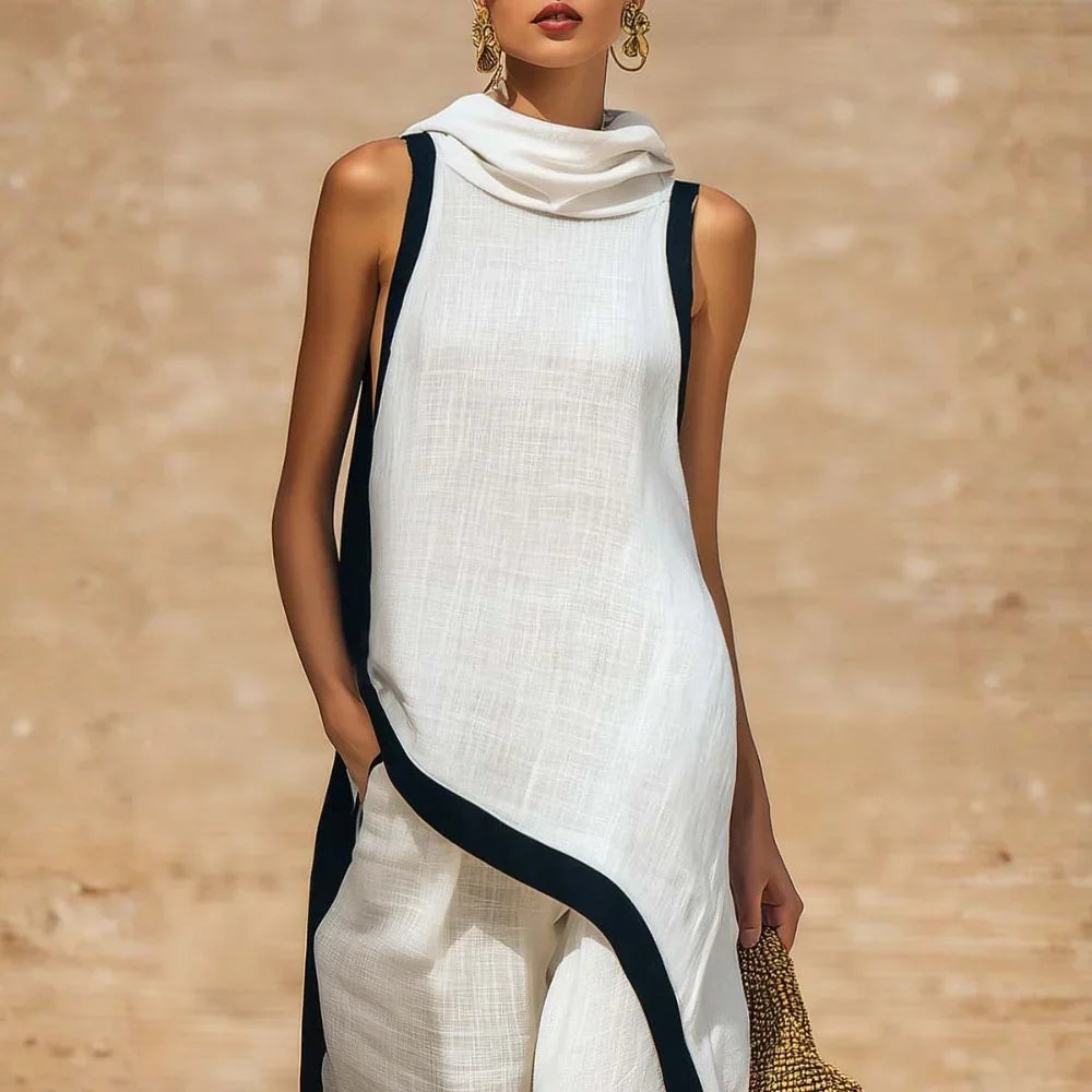 Nadia Timeless Linen Effect Set with Minimalist Design