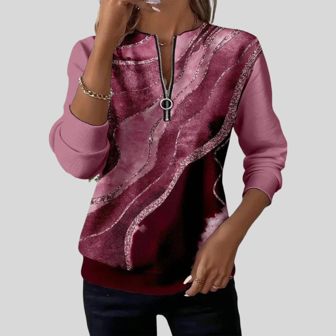 Nirvelle | Wave Print Half-Zip – Wells & Rose