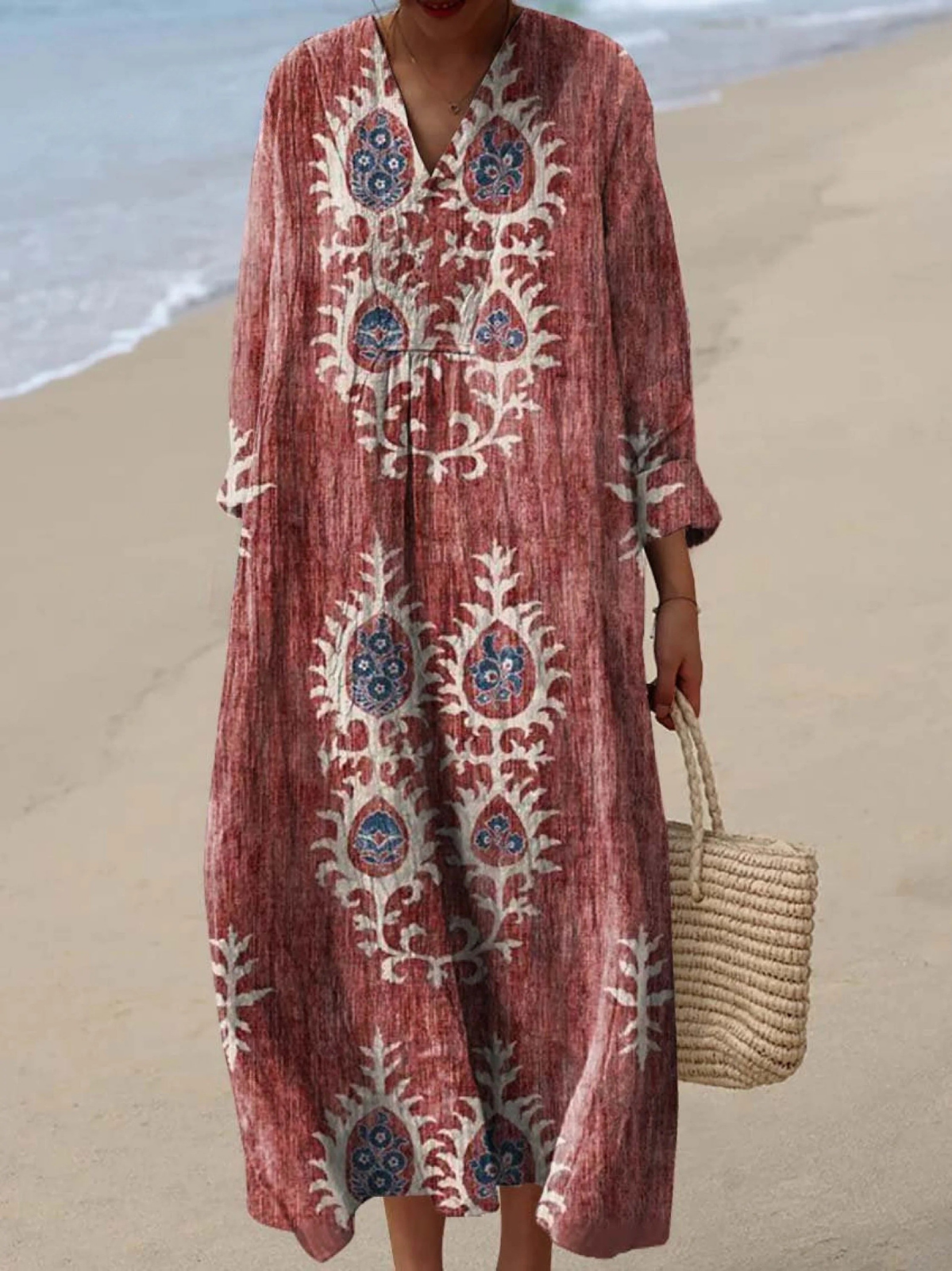Nadia | Suzani-Print Maxi Dress