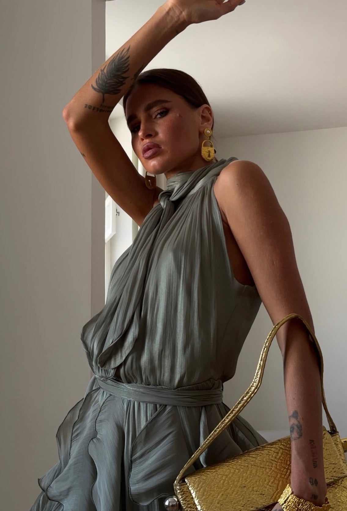 Maya | Maxi Dress with Cascading Ruffle Skirt