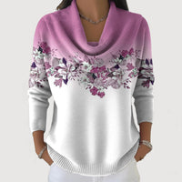Aurora | Floral Sweater with High Neck