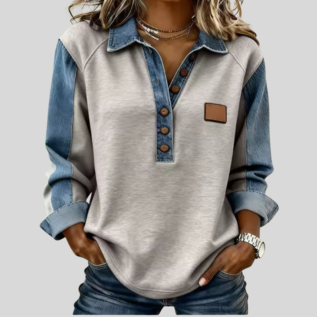 Voxanne | Contrast Collar Pullover – Wells & Rose