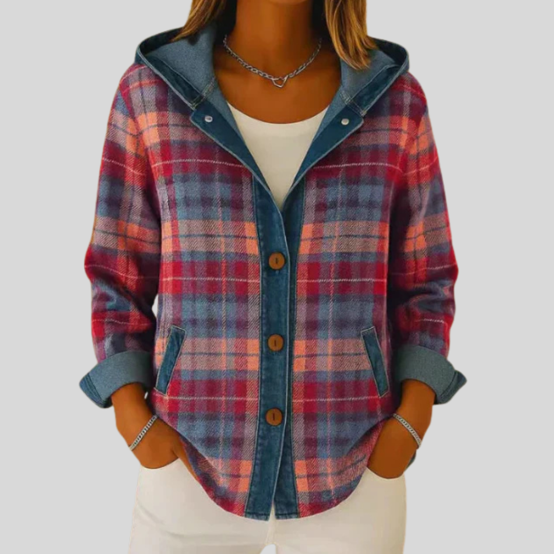 Hildred | Hooded Plaid Shacket – Wells & Rose