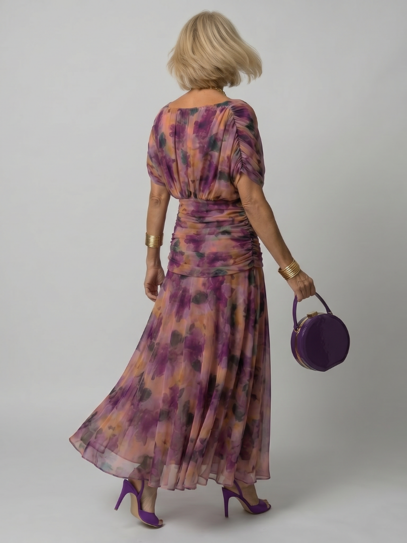 Ellis & Johnson™  | Off Shoulder Flow Midi Dress