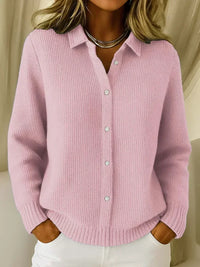 Camille | Textured Knit Button-Up Cardigan
