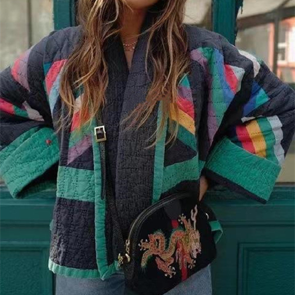 Aria | Patchwork Statement Coat – Wells & Rose