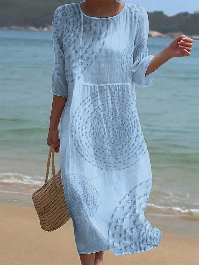 Embroidered Casual Women's Dress