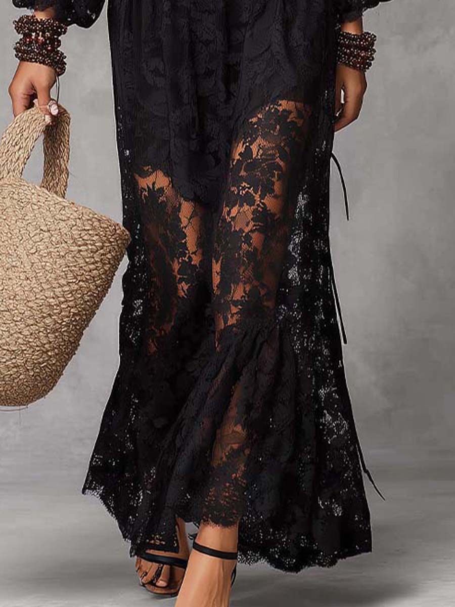 Aisha | Off-Shoulder Lace Maxi Dress