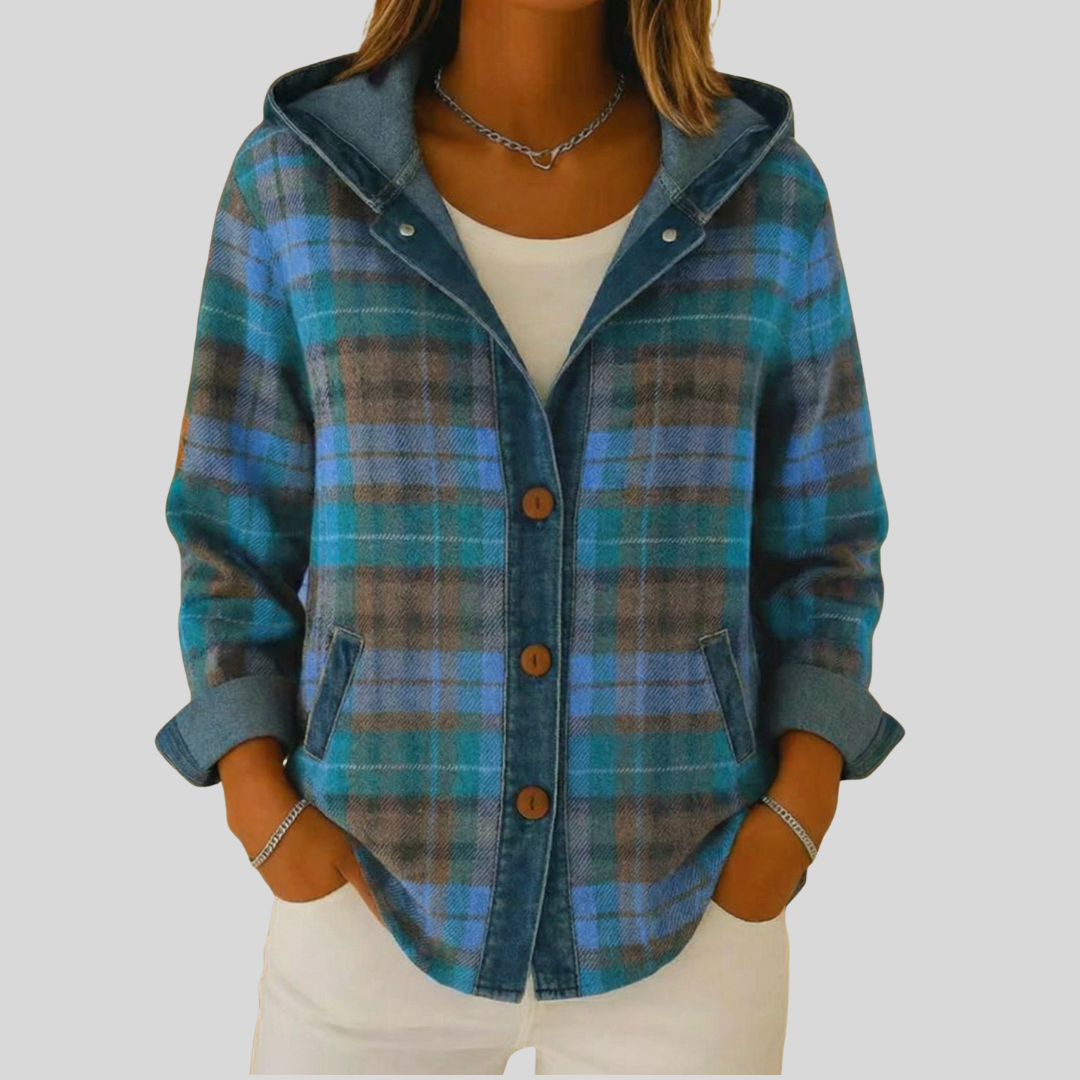 Bevlyn | Hooded Plaid Shacket – Wells & Rose