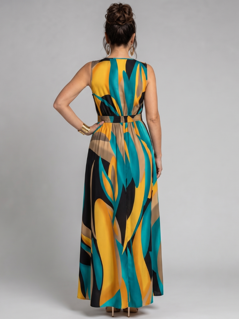 Zélia | Empire Maxi Dress with V-Neck