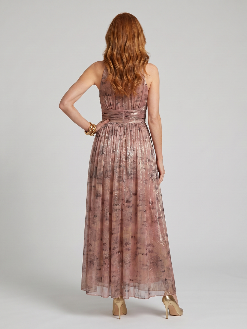 Ellis & Johnson™  | Textured Finish Sleeveless Midi Dress