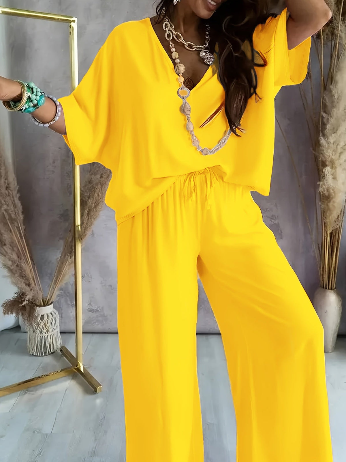 Nina | Two-Piece Lounge Set – Wells & Rose