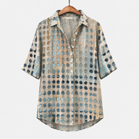 Melody | Abstract Dot Short-Sleeve Blouse
