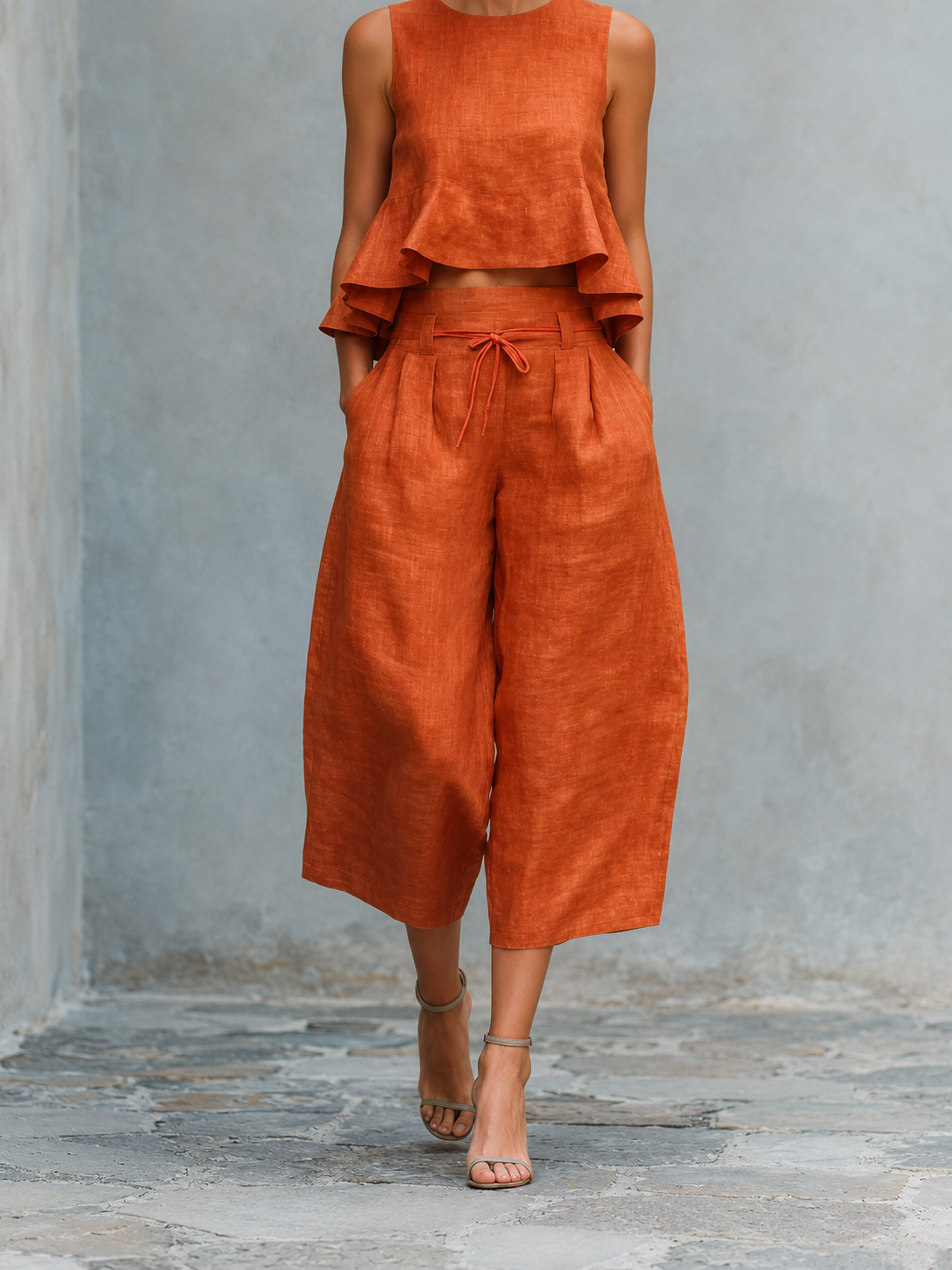 Marisol | Two-Piece Set with Ruffled Hem