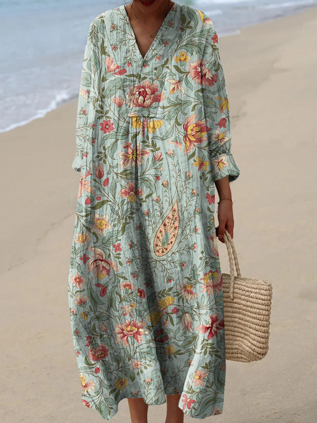 Aaliyah | Linen-Look Maxi Dress