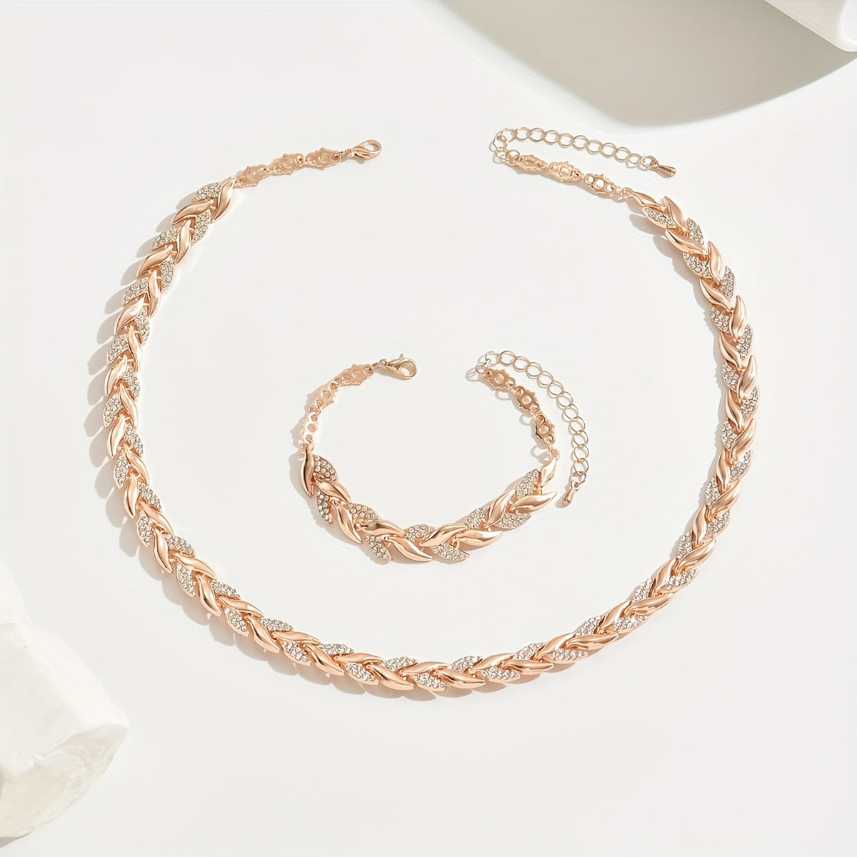 Berta - Spike Jewelry Set with Crystals
