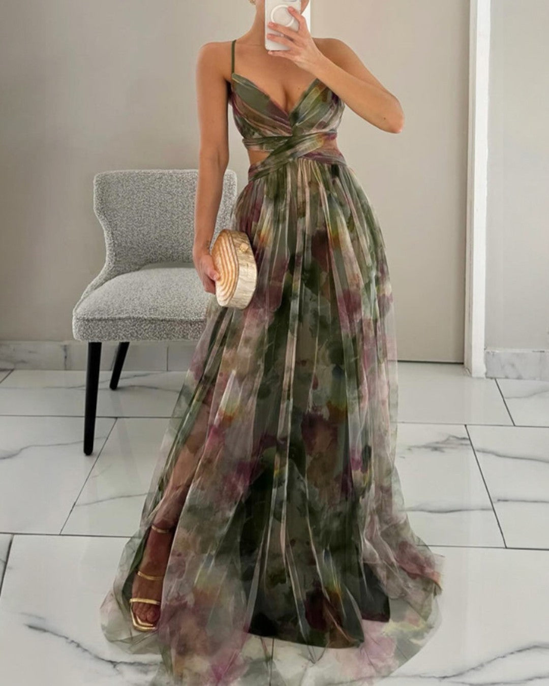 Giselle | Enchanting Maxi Dress with Floral Print