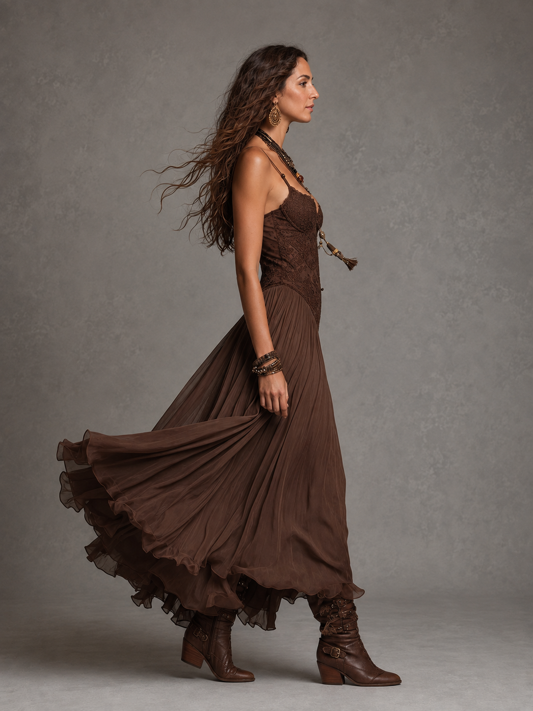 Olivia | Lace Corset Maxi Dress for Women