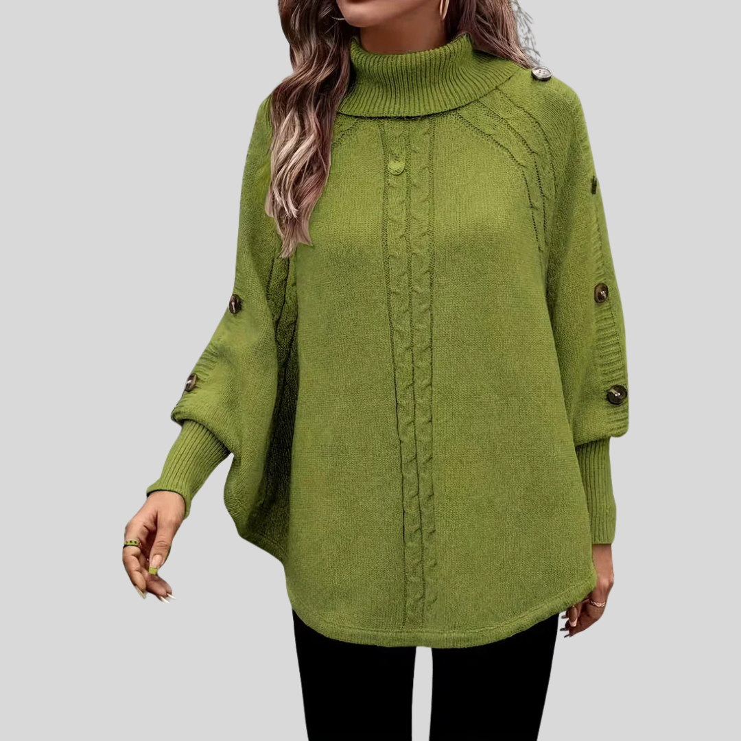 Rosalind | High-Neck Cable Sweater – Wells & Rose