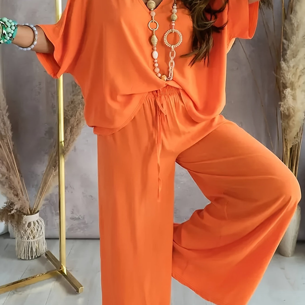 Nina | Two-Piece Lounge Set – Wells & Rose