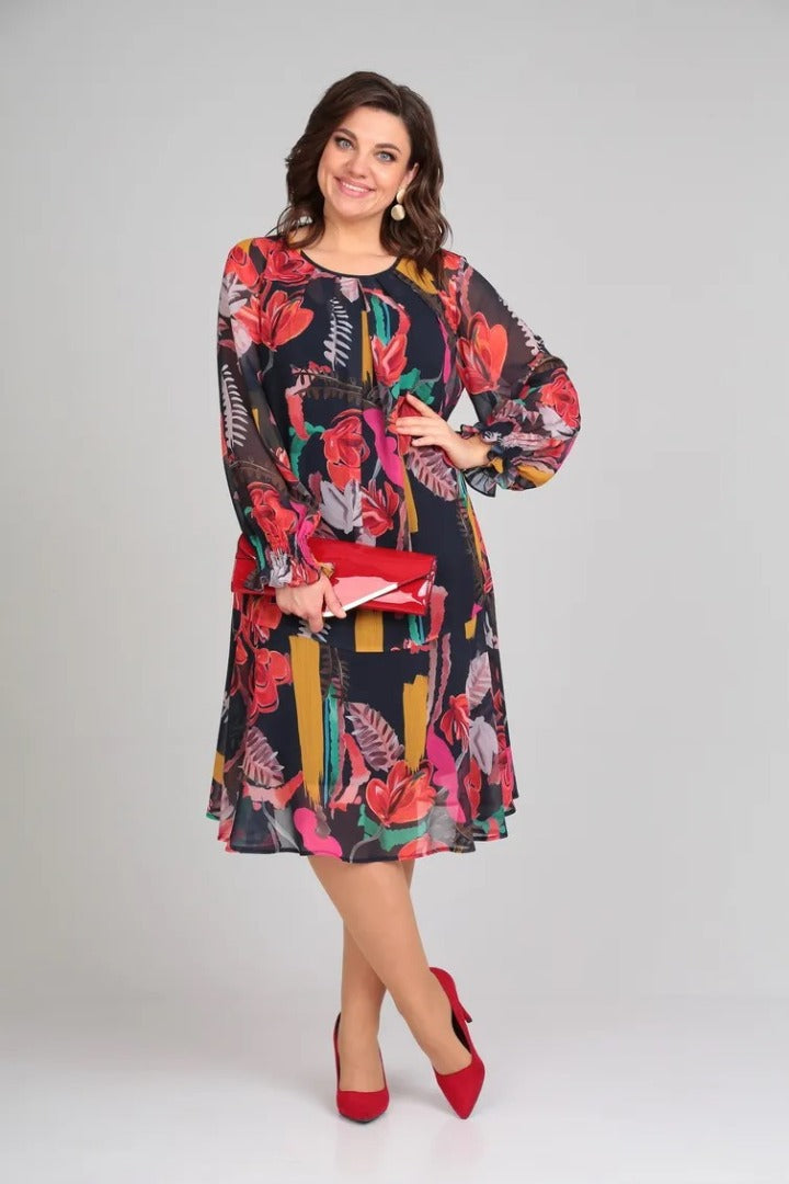 Florine | Elegant Floral Dress