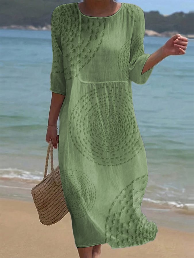 Embroidered Casual Women's Dress
