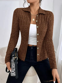 Knitted Polyester Cardigan for Women
