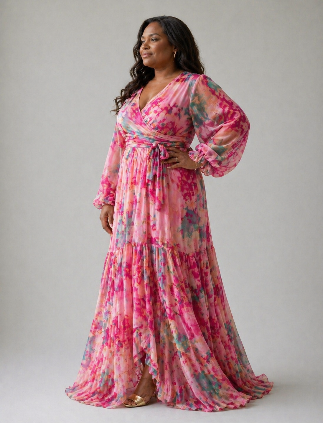 Ellis & Johnson™  | Wrap Dress with Floral Print