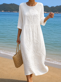 Casual women's dress with floral print