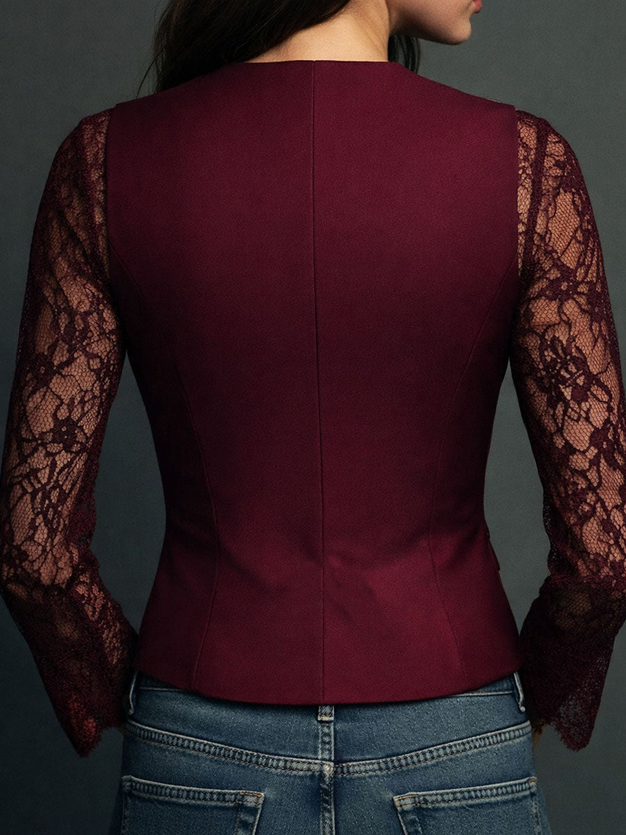 Noemi | Jacket with Semi-Transparent Sleeves